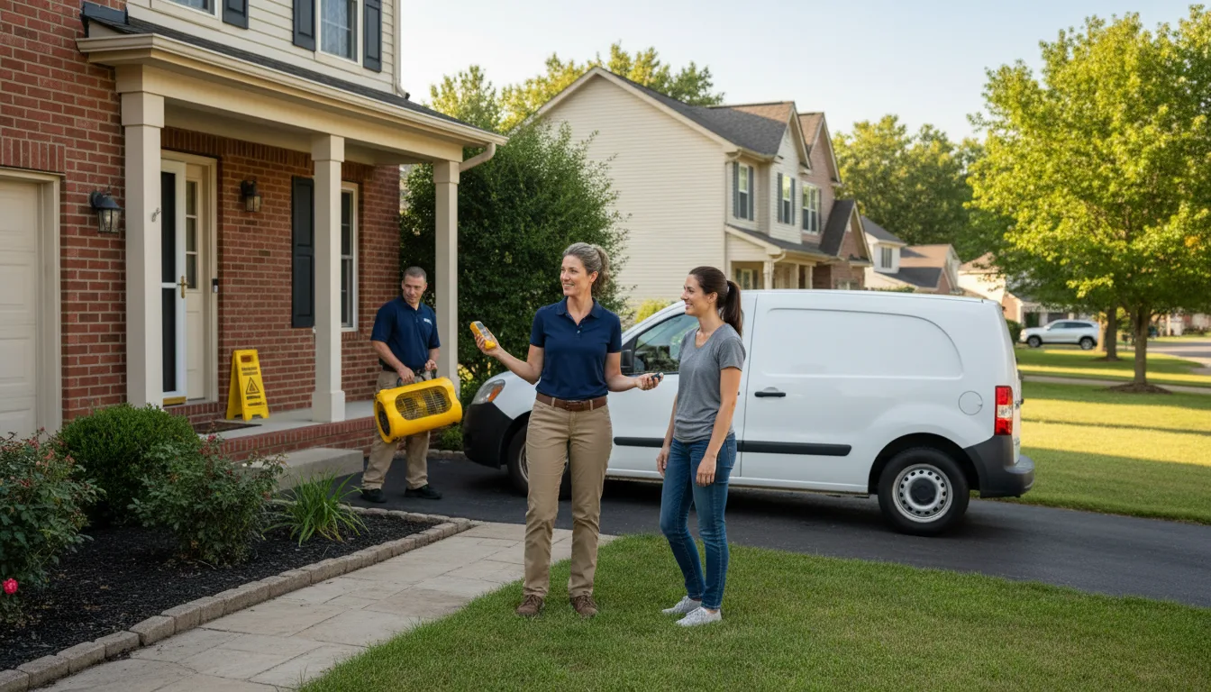 Residential water damage restoration in Sandy Hook, MS
